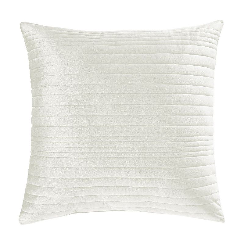 Five Queens Court Miles Square Dec Throw Pillow, White, Fits All