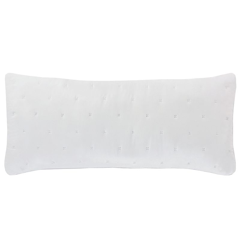 Five Queens Court Vito Quilted Boudoir Throw Pillow, White, Fits All