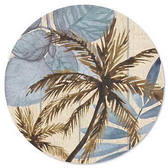 Courtside Market Palm Tree Circular Board Wall Art