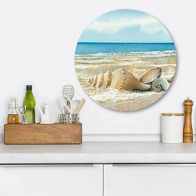 Courtside Market Shells Circular Board Wall Art