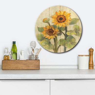 Courtside Market Summer Sunflowers 2 Circular Board Wall Art