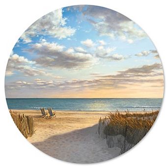 Courtside Market Sunset Beach Circular Board Wall Art