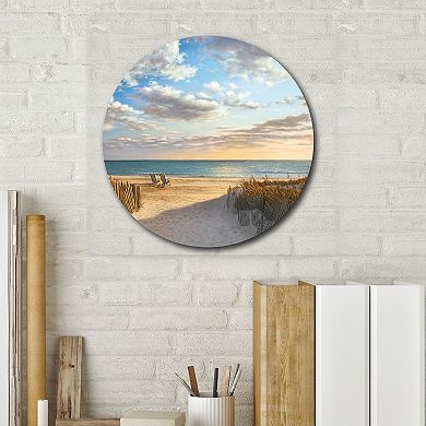 Courtside Market Sunset Beach Circular Board Wall Art