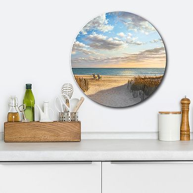 Courtside Market Sunset Beach Circular Board Wall Art