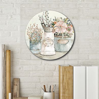 Courtside Market Shiplap Market Circular Board Wall Art