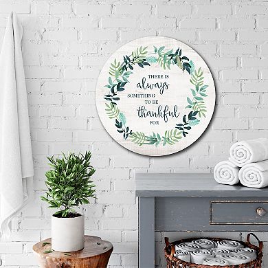 Courtside Market Always Thankful Circular Board Wall Art
