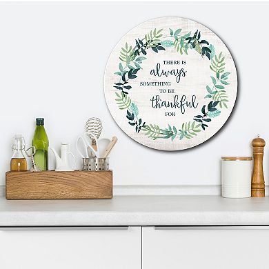 Courtside Market Always Thankful Circular Board Wall Art