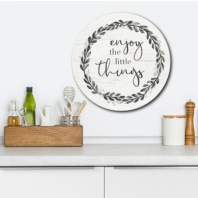 Courtside Market Enjoy Small Things Circular Board Wall Art