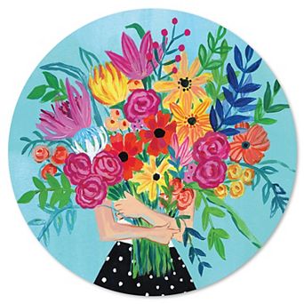Courtside Market Bunch Of Flowers 2 Circular Board Wall Art