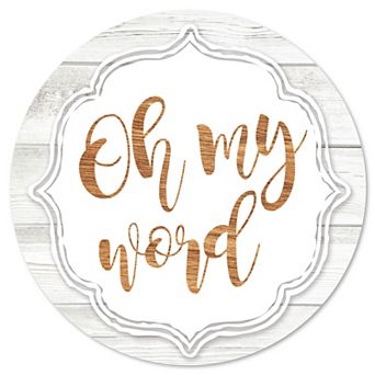 COURTSIDE MARKET Oh My Word Circle Wall Decor