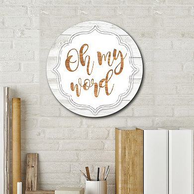 COURTSIDE MARKET Oh My Word Circle Wall Decor