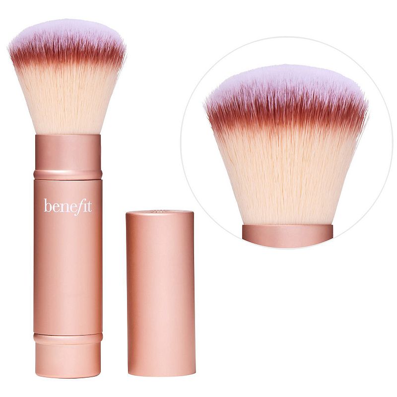 Multitasking Cheek Brush for Powder Blush, Bronzer & Highlighter, Pink