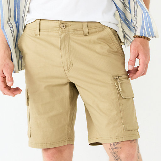 Mens Checked 3/4 Elasticated Waist Long Shorts Cargo Combat Zip Fly M-3XL Mens Checked 3/4 Elasticated Waist Long Shorts Cargo Combat Zip Fly M-3XL