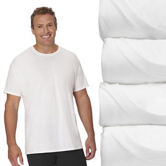 Big & Tall Hanes® 4 Pack Ultimate ComfortSoft White Crewneck Undershirt
