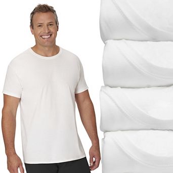 Big & Tall Hanes® Ultimate 4-Pack Tall Man ComfortSoft White Crewneck Undershirt