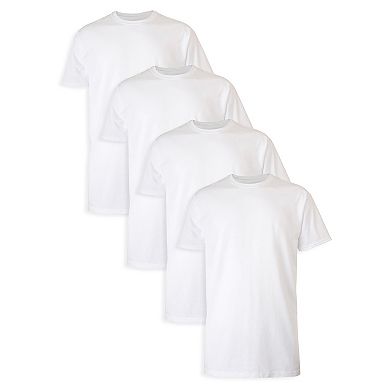 Big & Tall Hanes Ultimate 4-Pack Men's ComfortSoft White Crewneck Undershirt