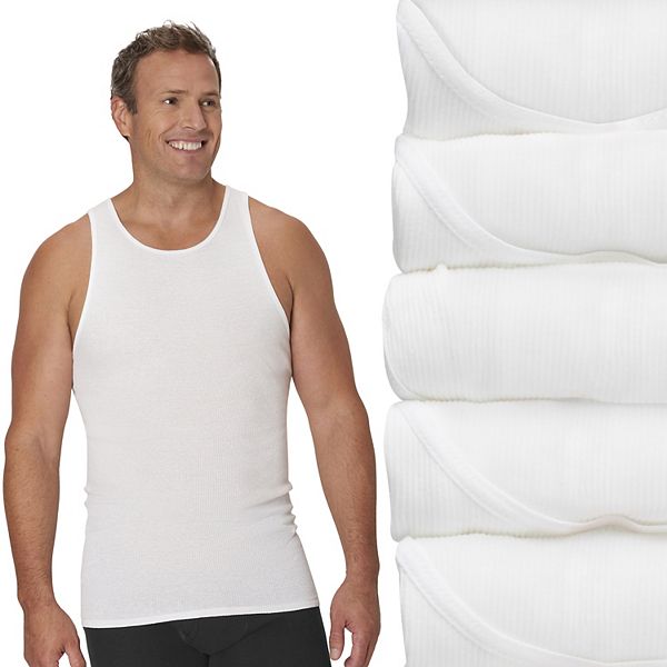 Big Tall Hanes® Ultimate 5-Pack Big Man White Cotton Tank Undershirt