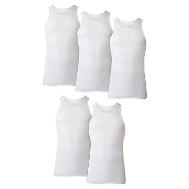 Big & Tall Hanes® Ultimate 5-Pack Big Man White Cotton Tank Undershirt