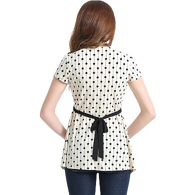 Maternity Pokkori Polka-Dot Nursing Top