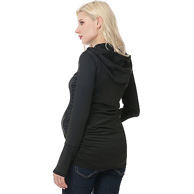 Maternity Pokkori Ruched Performance Hoodie