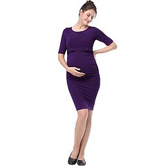 Maternity Pokkori Ruched Nursing Sheath Dress