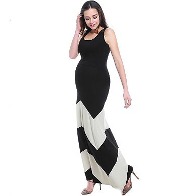 Maternity Pokkori Colorblock Maxi Dress