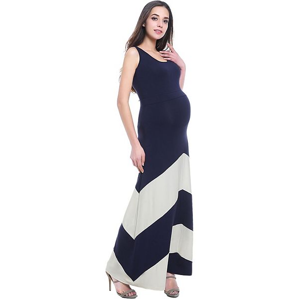 Maternity Pokkori Colorblock Maxi Dress