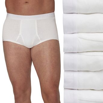 Big & Tall Hanes Ultimate 6-Pack Big Men's White Cotton Briefs