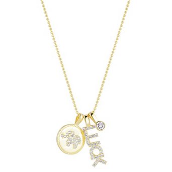 Sunkissed Sterling Cubic Zirconia Lucky Charm Pendant Necklace