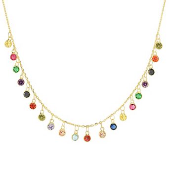 Sunkissed Sterling Cubic Zirconia Charm Necklace