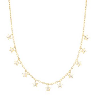 Sunkissed Sterling Cubic Zirconia Star Charm Necklace