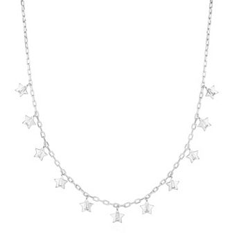 Sunkissed Sterling Cubic Zirconia Star Charm Necklace