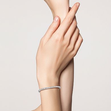 Sunkissed Sterling Cubic Zirconia Tennis Bracelet