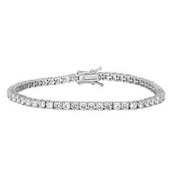 Sunkissed Sterling Cubic Zirconia Tennis Bracelet