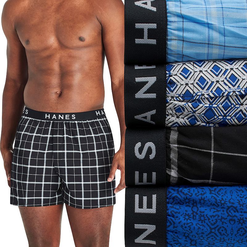 Big & Tall Hanes Ultimate Cool Comfort 4-Pack Woven Boxer, Mens, Size: 4XB