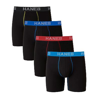Big & Tall Hanes® 4 Pack Big Men's Ultimate Stretch Cotton Boxer Brief Underwear