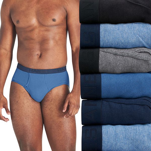 Hanes Ultimate Big Men’s Brief Underwear, Assorted Solids, 6-Pack, ( & Tall  Sizes) 4XB