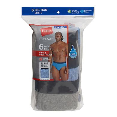 Big & Tall Hanes Ultimate® Cool Comfort® Brief 6-Pack