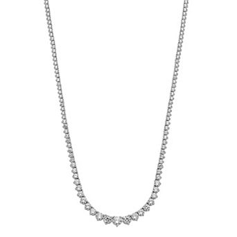 Sterling Shimmer Cubic Zirconia Necklace