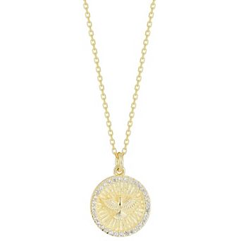 Sunkissed Sterling Cubic Zirconia Phoenix Pendant Necklace