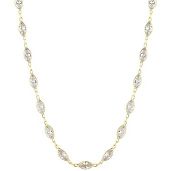 Sunkissed Sterling Cubic Zirconia Choker Necklace