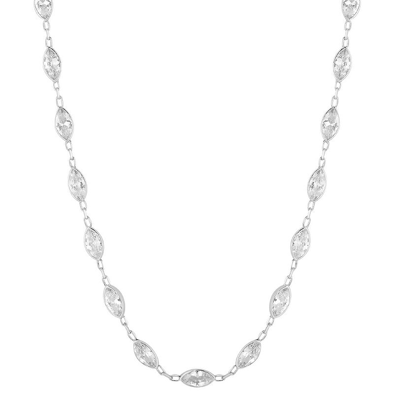 Sunkissed Sterling Cubic Zirconia Choker Necklace, Womens, Size: 16, Mu