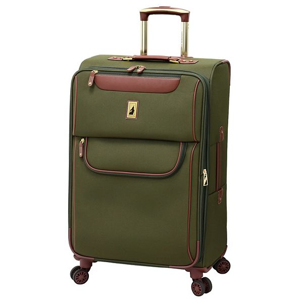 London Fog Westminster 25-Inch Check-In Softside Spinner Luggage - Olive