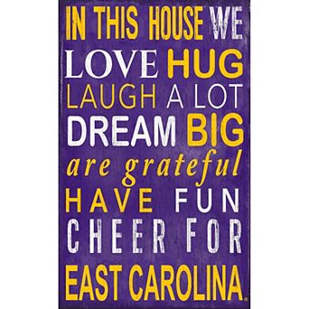 East Carolina Pirates In This House Wall Décor