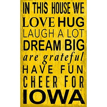 Iowa Hawkeyes In This House Wall Décor