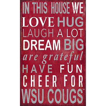 Washington State Cougars In This House Wall Décor