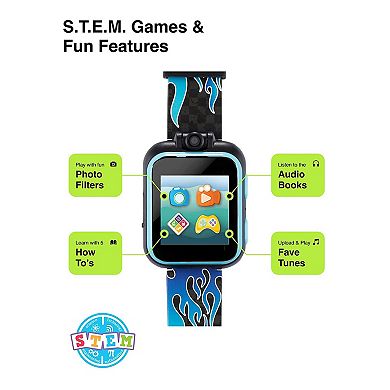 PlayZoom 2 Kids' Smart Watch: Blue Racing Flames