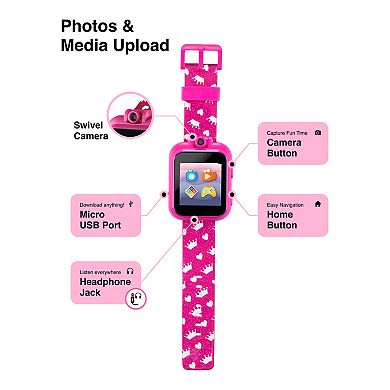 PlayZoom Kids' Fuchsia Smart Watch & Headphones Set
