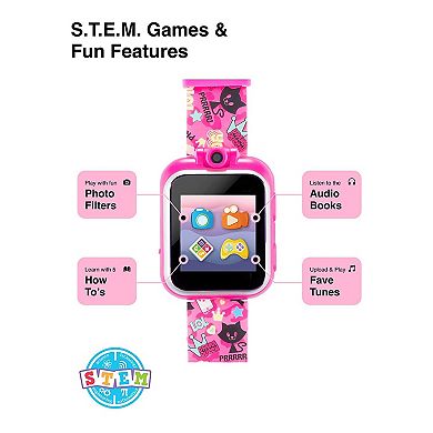 PlayZoom 2 Kids' Fuchsia Kitty Cats Print Smart Watch