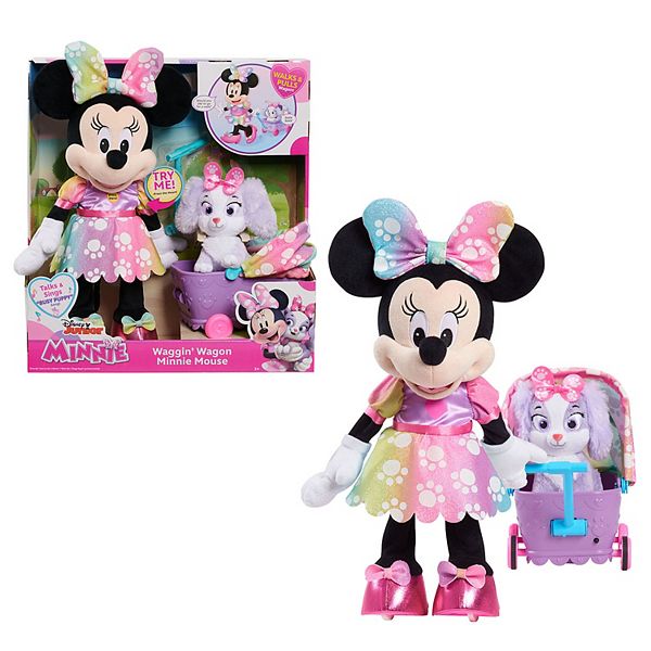 Disney Junior Minnie Mouse Waggin' Wagon Feature Plushes and Vehicle Playset by Just Play - Multi